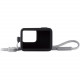 ACSST-001 GoPro Sleeve + Lanyard (Black), back view