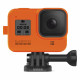GoPro Sleeve + Lanyard (Black) for HERO8 Black, Orange with a camera_2