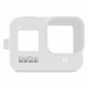 GoPro Sleeve + Lanyard (Black) for HERO8 Black, white frontal view